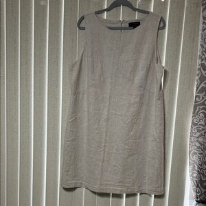 Banana Republic Sleeveless Linen Blend Beige Dress